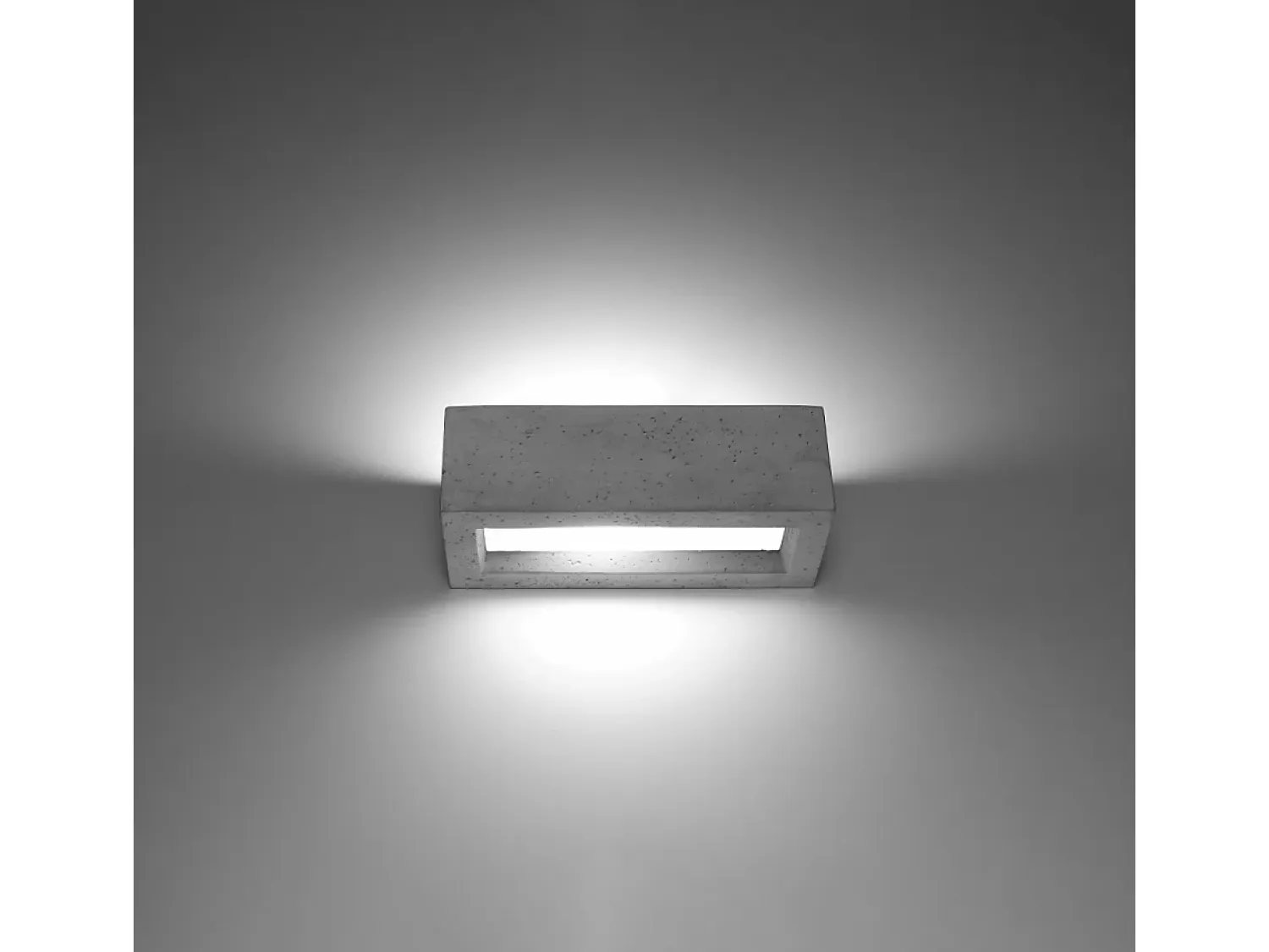 Sollux Lighting Lámparas de pared Solara moderno de hormigón/vidrio - 1 fuentes luminosas 4000K - L.30 x A.10 cm - Gris
