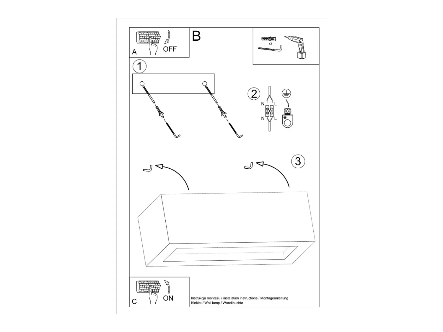 Sollux Lighting Lámparas de pared Solara moderno de hormigón/vidrio - 1 fuentes luminosas 4000K - L.30 x A.10 cm - Gris