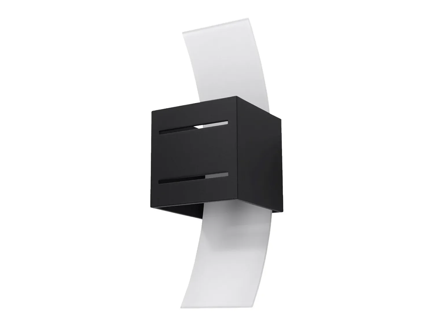 Sollux Lighting Lámparas de pared Solenix moderno de aluminio/vidrio - 1 fuentes luminosas 3000K - L.10 x A.30 cm - Negro