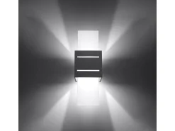 Sollux Lighting Aplique Para Pared^Lámparas de pared Solenix moderno de aluminio/vidrio - 1 fuentes luminosas 4000K - L.10 x A.30 cm - Gris