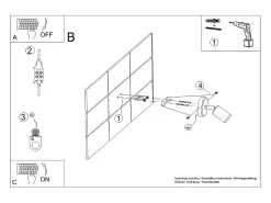 Sollux Lighting Aplique Para Pared^Lámparas de pared Synfex minimalista de acero - 1 fuentes luminosas 4000K - L.8 x A.14 cm - Negro