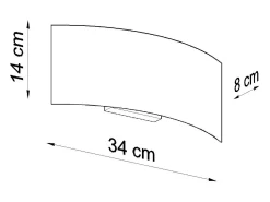 Sollux Lighting Aplique Para Pared^Lámparas de pared Terrium moderno de acero - 2 fuentes luminosas 3000K - L.34 x A.14 cm - Blanco