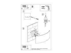 Sollux Lighting Aplique Para Pared^Lámparas de pared Terrium moderno de acero - 2 fuentes luminosas 3000K - L.34 x A.14 cm - Negro