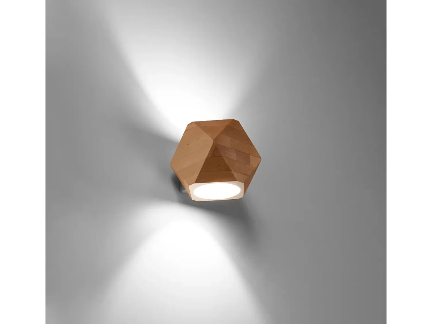 Sollux Lighting Lámparas de pared Timberix escandinavo de madera - 1 fuentes luminosas 4000K - L.12 x A.12 cm - madera natural Color natural claro