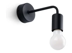Sale Sollux Lighting Lámparas de pared Torah moderno de acero - 1 fuentes luminosas 3000K - L.19 x A.14,5 cm - Negro