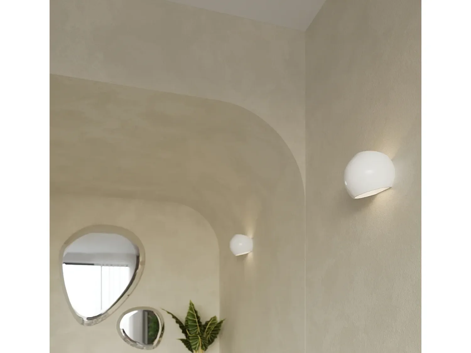 Sollux Lighting Aplique Para Pared^Lámparas de pared Torix moderno de cerámica - 1 fuentes luminosas 3000K - L.17 x A.14,5 cm - Blanco