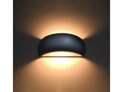 Sollux Lighting Aplique Para Pared^Lámparas de pared Torow moderno de cerámica - 1 fuentes luminosas 4000K - L.32 x A.14 cm - Gris