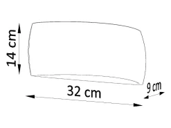 Sollux Lighting Aplique Para Pared^Lámparas de pared Torow moderno de cerámica - 1 fuentes luminosas 4000K - L.32 x A.14 cm - Gris