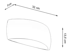 Sollux Lighting Aplique Para Pared^Lámparas de pared Torow moderno de cerámica - 1 fuentes luminosas 4000K - L.32 x A.13,5 cm - Blanco