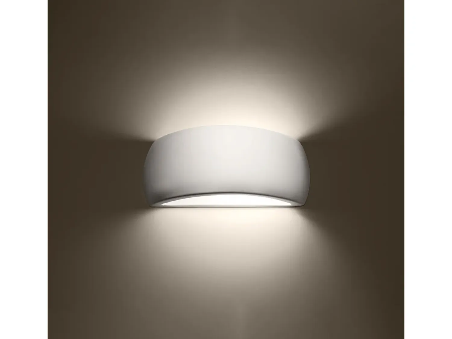 Sollux Lighting Aplique Para Pared^Lámparas de pared Torow moderno de cerámica - 1 fuentes luminosas 4000K - L.32 x A.13,5 cm - Blanco