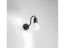 Sollux Lighting Aplique Para Pared^Lámparas De Pared Vector Industrial De Acero - 1 Fuentes Luminosas - L.8,5 X A.20 Cm - Negro