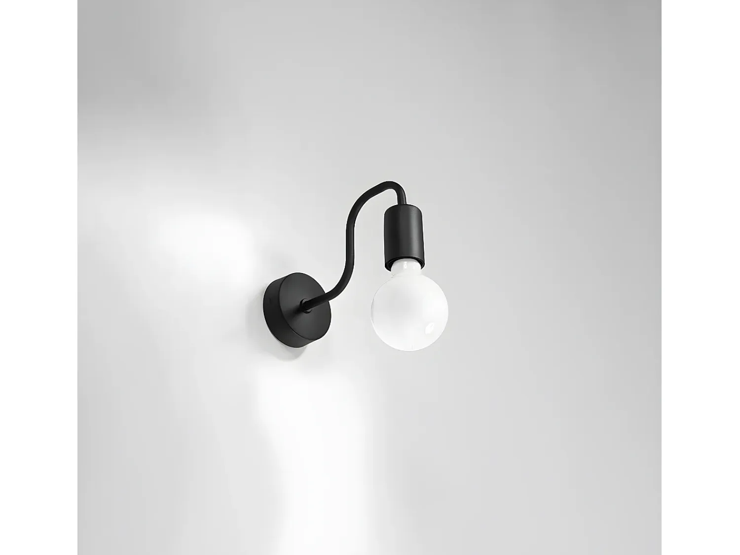 Sollux Lighting Aplique Para Pared^Lámparas De Pared Vector Industrial De Acero - 1 Fuentes Luminosas - L.8,5 X A.20 Cm - Negro
