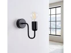 Sollux Lighting Aplique Para Pared^Lámparas De Pared Vector Industrial De Acero - 1 Fuentes Luminosas - L.8,5 X A.20 Cm - Negro