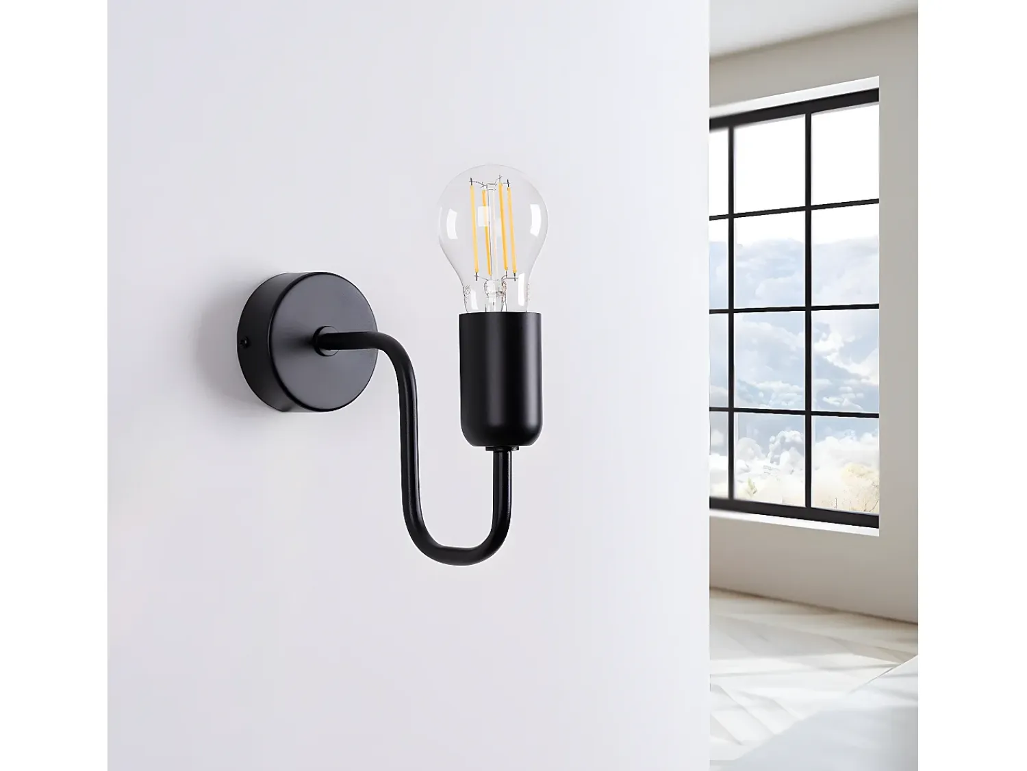 Sollux Lighting Aplique Para Pared^Lámparas De Pared Vector Industrial De Acero - 1 Fuentes Luminosas - L.8,5 X A.20 Cm - Negro
