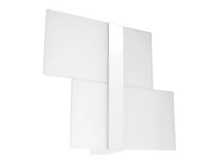 Sollux Lighting Aplique Para Pared^Lámparas de pared Verre moderno de acero/vidrio - 2 fuentes luminosas 3000K - L.39 x A.28 cm - Blanco