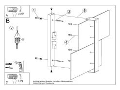 Sollux Lighting Aplique Para Pared^Lámparas de pared Verre moderno de acero/vidrio - 2 fuentes luminosas 3000K - L.39 x A.28 cm - Blanco