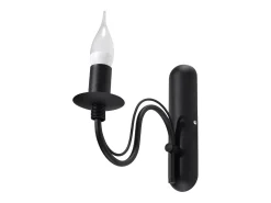 Sollux Lighting Aplique Para Pared^Lámparas de pared Vivow moderno de acero - 1 fuentes luminosas 4000K - L.6 x A.25 cm - Negro
