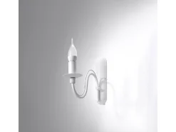 Sollux Lighting Aplique Para Pared^Lámparas de pared Vivow moderno de acero - 1 fuentes luminosas 3000K - L.6 x A.25 cm - Blanco