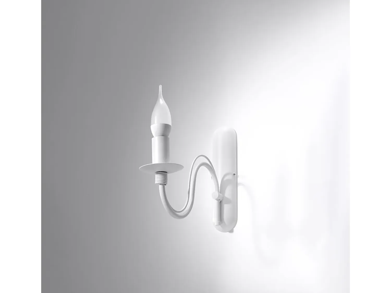 Sollux Lighting Aplique Para Pared^Lámparas de pared Vivow moderno de acero - 1 fuentes luminosas 3000K - L.6 x A.25 cm - Blanco