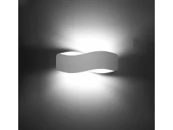 Sollux Lighting Aplique Para Pared^Lámparas de pared Zanila moderno de acero - 2 fuentes luminosas 4000K - L.40 x A.15 cm - Blanco