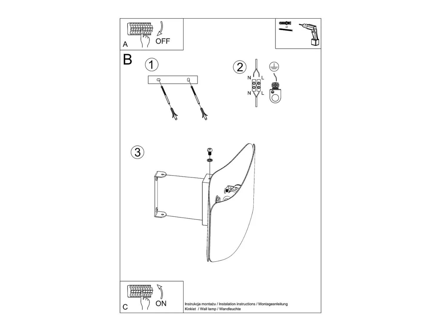 Sollux Lighting Aplique Para Pared^Lámparas de pared Zanila moderno de acero - 1 fuentes luminosas 3000K - L.30 x A.13 cm - Negro