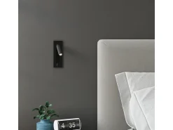 Sollux Lighting Aplique Para Pared^Lámparas de pared Zarenex moderno de acero - 1 fuentes luminosas 3000K - L.6,5 x A.20 cm - Negro