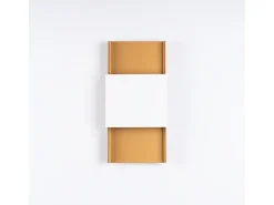 Sollux Lighting Lámparas de pared Zelfon moderno de acero - 2 fuentes luminosas 3000K - L.20 x A.40 cm - oro/blanco Dorado
