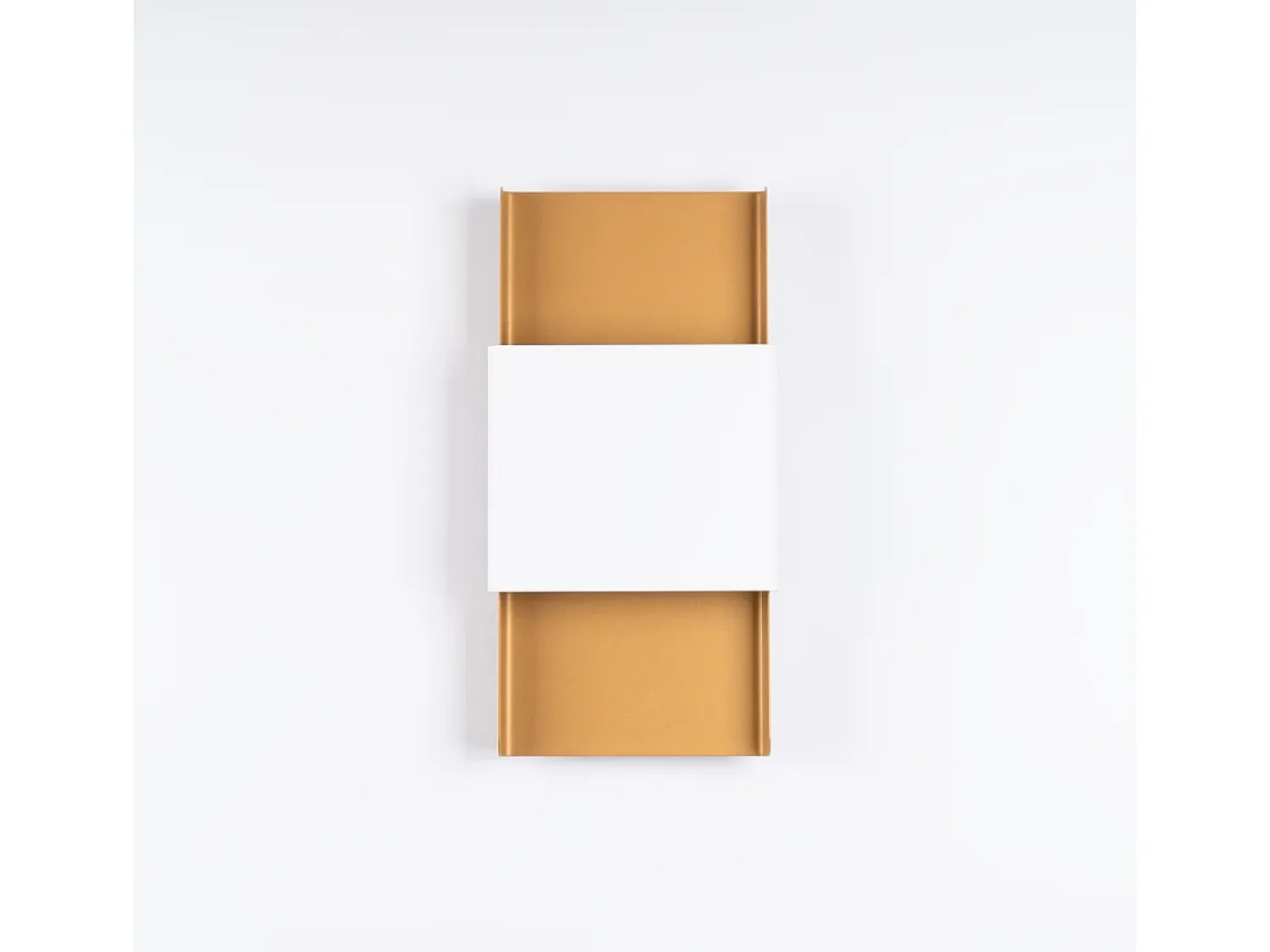 Sollux Lighting Lámparas de pared Zelfon moderno de acero - 2 fuentes luminosas 3000K - L.20 x A.40 cm - oro/blanco Dorado