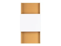 Sollux Lighting Lámparas de pared Zelfon moderno de acero - 2 fuentes luminosas 3000K - L.20 x A.40 cm - oro/blanco Dorado