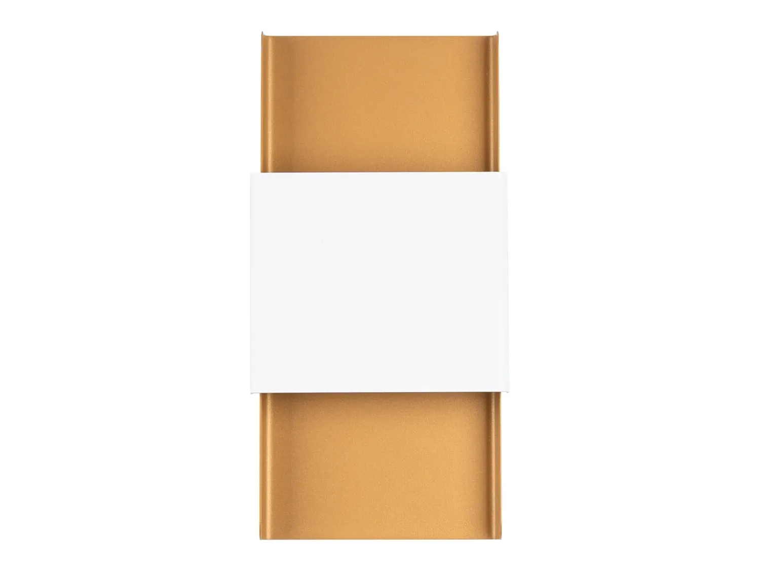 Sollux Lighting Lámparas de pared Zelfon moderno de acero - 2 fuentes luminosas 3000K - L.20 x A.40 cm - oro/blanco Dorado