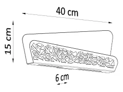 Sollux Lighting Aplique Para Pared^Lámparas de pared Zelira moderno de acero/PVC - 2 fuentes luminosas 4000K - L.40 x A.15 cm - Blanco