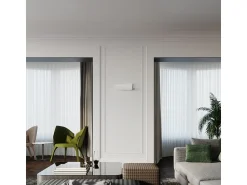 Sollux Lighting Aplique Para Pared^Lámparas de pared Zelira moderno de acero/PVC - 2 fuentes luminosas 4000K - L.40 x A.15 cm - Blanco