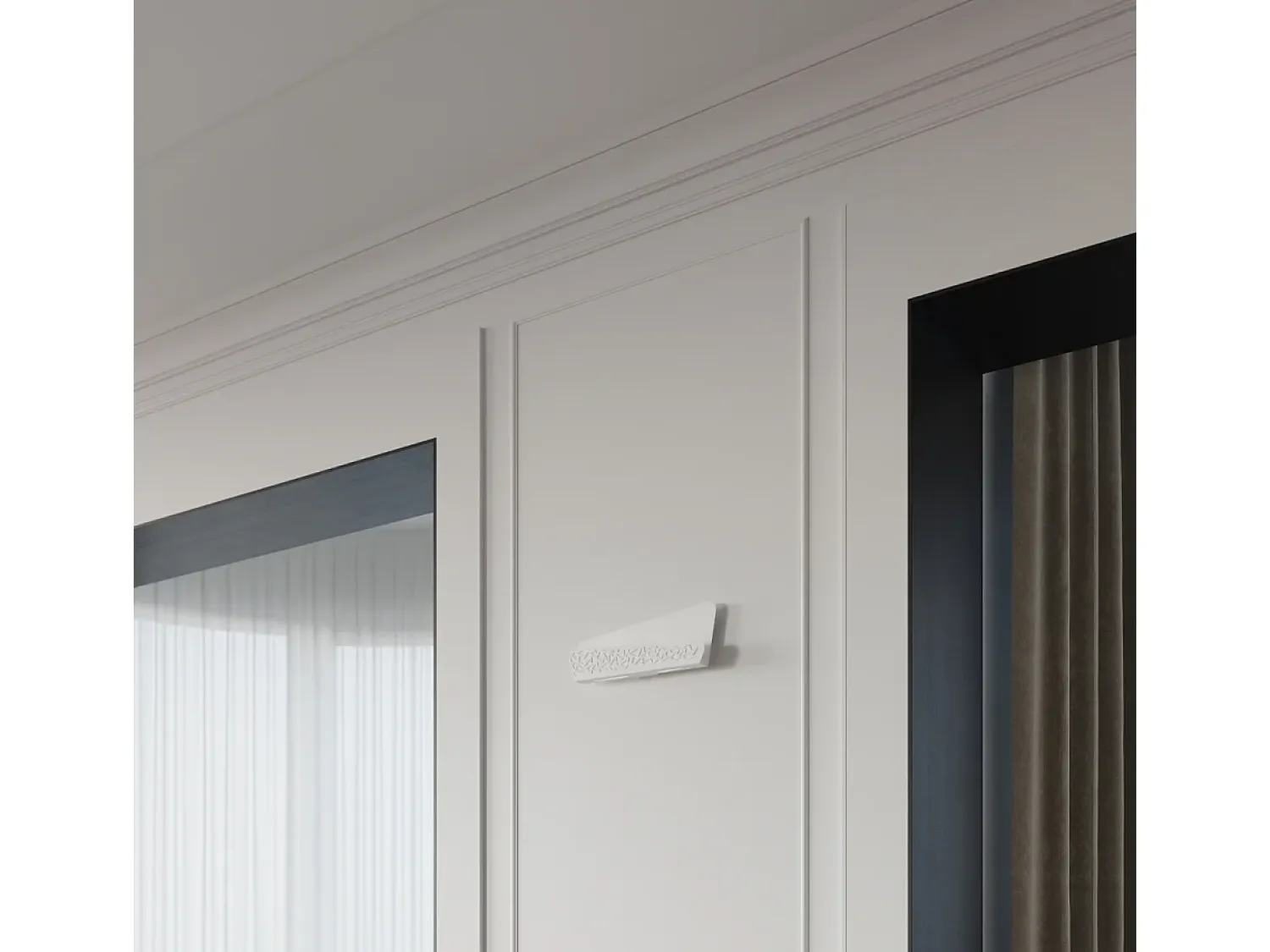 Sollux Lighting Aplique Para Pared^Lámparas de pared Zelira moderno de acero/PVC - 2 fuentes luminosas 4000K - L.40 x A.15 cm - Blanco