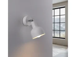 Sollux Lighting Aplique Para Pared^Lámparas de pared Zenda desván de acero - 1 fuentes luminosas 4000K - L.19 x A.17 cm - Blanco