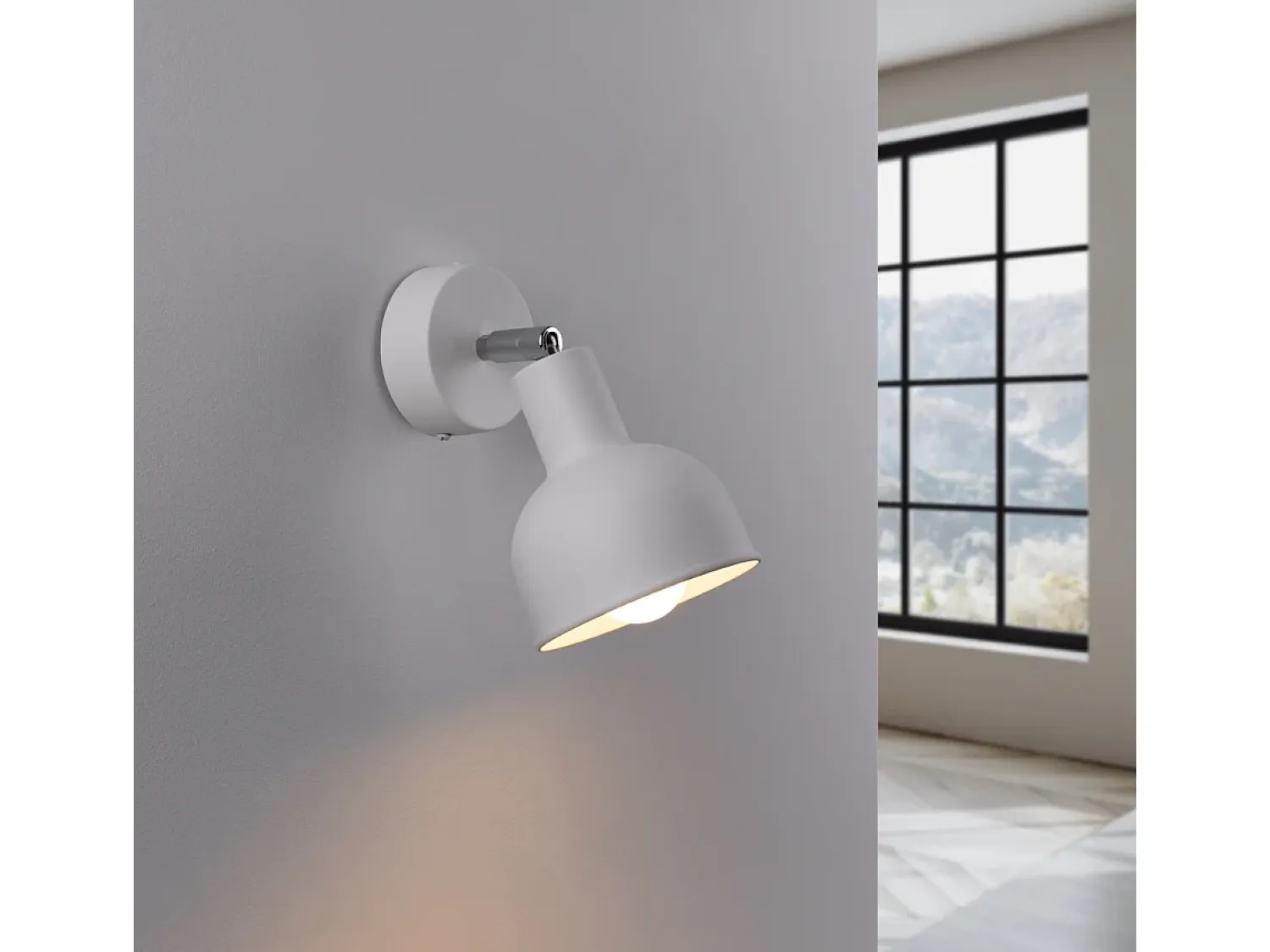 Sollux Lighting Aplique Para Pared^Lámparas de pared Zenda desván de acero - 1 fuentes luminosas 4000K - L.19 x A.17 cm - Blanco