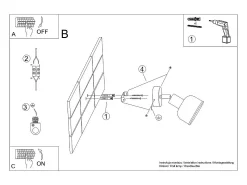 Sollux Lighting Aplique Para Pared^Lámparas de pared Zenda desván de acero - 1 fuentes luminosas 4000K - L.19 x A.17 cm - Blanco