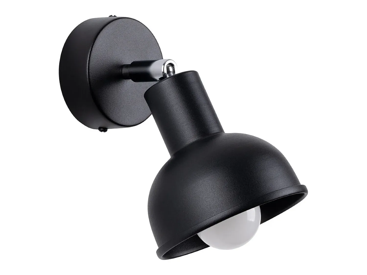 Sollux Lighting Aplique Para Pared^Lámparas de pared Zenda desván de acero - 1 fuentes luminosas 4000K - L.19 x A.17 cm - Negro
