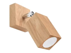 Sollux Lighting Aplique Para Pared^Lámparas de pared Zezu escandinavo de madera - 1 fuentes luminosas 4000K - L.8 x A.17 cm - roble Marru00f3n