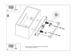Sollux Lighting Aplique Para Pared^Lámparas de pared Zorbo maxi moderno de aluminio - 2 fuentes luminosas 3000K - L.20 x A.10 cm - Negro