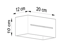 Sollux Lighting Aplique Para Pared^Lámparas de pared Zorbo maxi moderno de aluminio - 2 fuentes luminosas 3000K - L.20 x A.10 cm - Negro