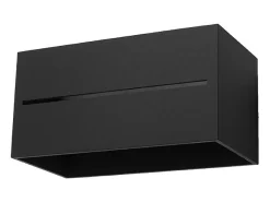 Sollux Lighting Aplique Para Pared^Lámparas de pared Zorbo maxi moderno de aluminio - 2 fuentes luminosas 3000K - L.20 x A.10 cm - Negro