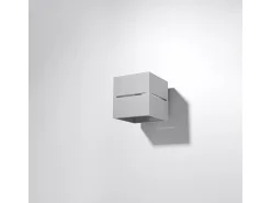 Sollux Lighting Aplique Para Pared^Lámparas de pared Zorbo moderno de aluminio - 1 fuentes luminosas 3000K - L.10 x A.10 cm - Gris