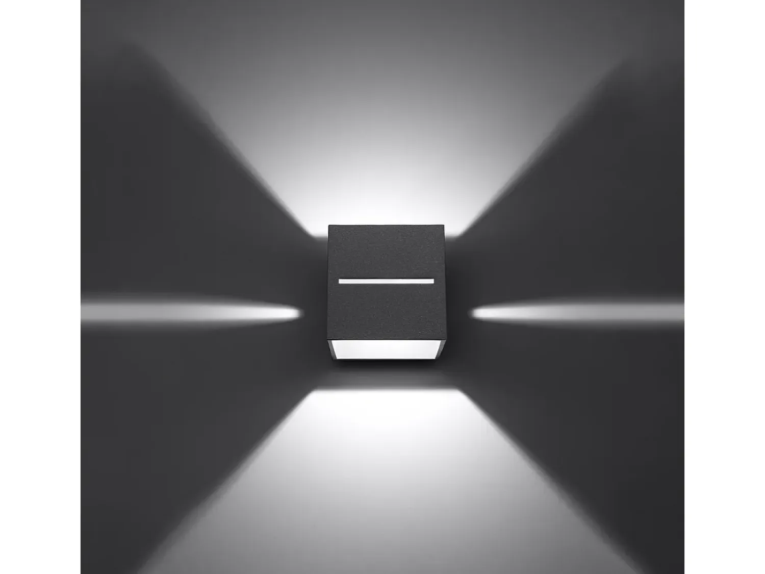 Sollux Lighting Aplique Para Pared^Lámparas de pared Zorbo moderno de aluminio - 1 fuentes luminosas 3000K - L.10 x A.10 cm - Gris