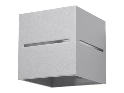 Sollux Lighting Aplique Para Pared^Lámparas de pared Zorbo moderno de aluminio - 1 fuentes luminosas 3000K - L.10 x A.10 cm - Gris