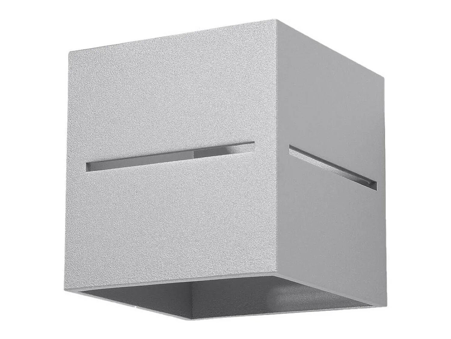 Sollux Lighting Aplique Para Pared^Lámparas de pared Zorbo moderno de aluminio - 1 fuentes luminosas 3000K - L.10 x A.10 cm - Gris