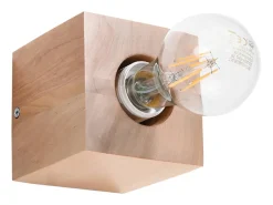 Sollux Lighting Aplique Para Pared^Lámparas de pared Zxina escandinavo de madera - 1 fuentes luminosas 4000K - L.10 x A.10 cm - madera natural Color natural claro