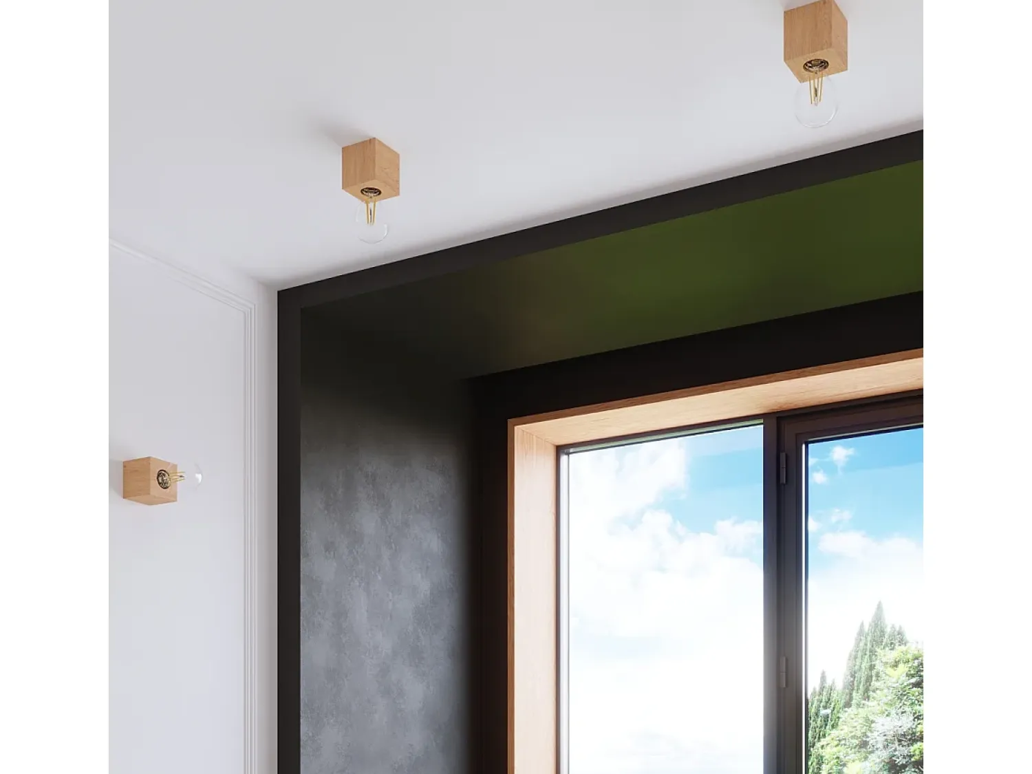 Sollux Lighting Aplique Para Pared^Lámparas de pared Zxina escandinavo de madera - 1 fuentes luminosas 4000K - L.10 x A.10 cm - madera natural Color natural claro