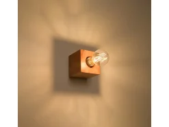 Sollux Lighting Aplique Para Pared^Lámparas de pared Zxina escandinavo de madera - 1 fuentes luminosas 4000K - L.10 x A.10 cm - madera natural Color natural claro
