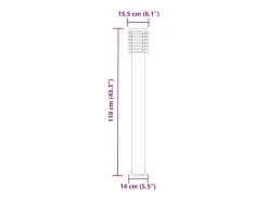 Lámparas de pie de exterior plateadas de 3 piezas 110 cm acero inoxidable Plata 02_0042556