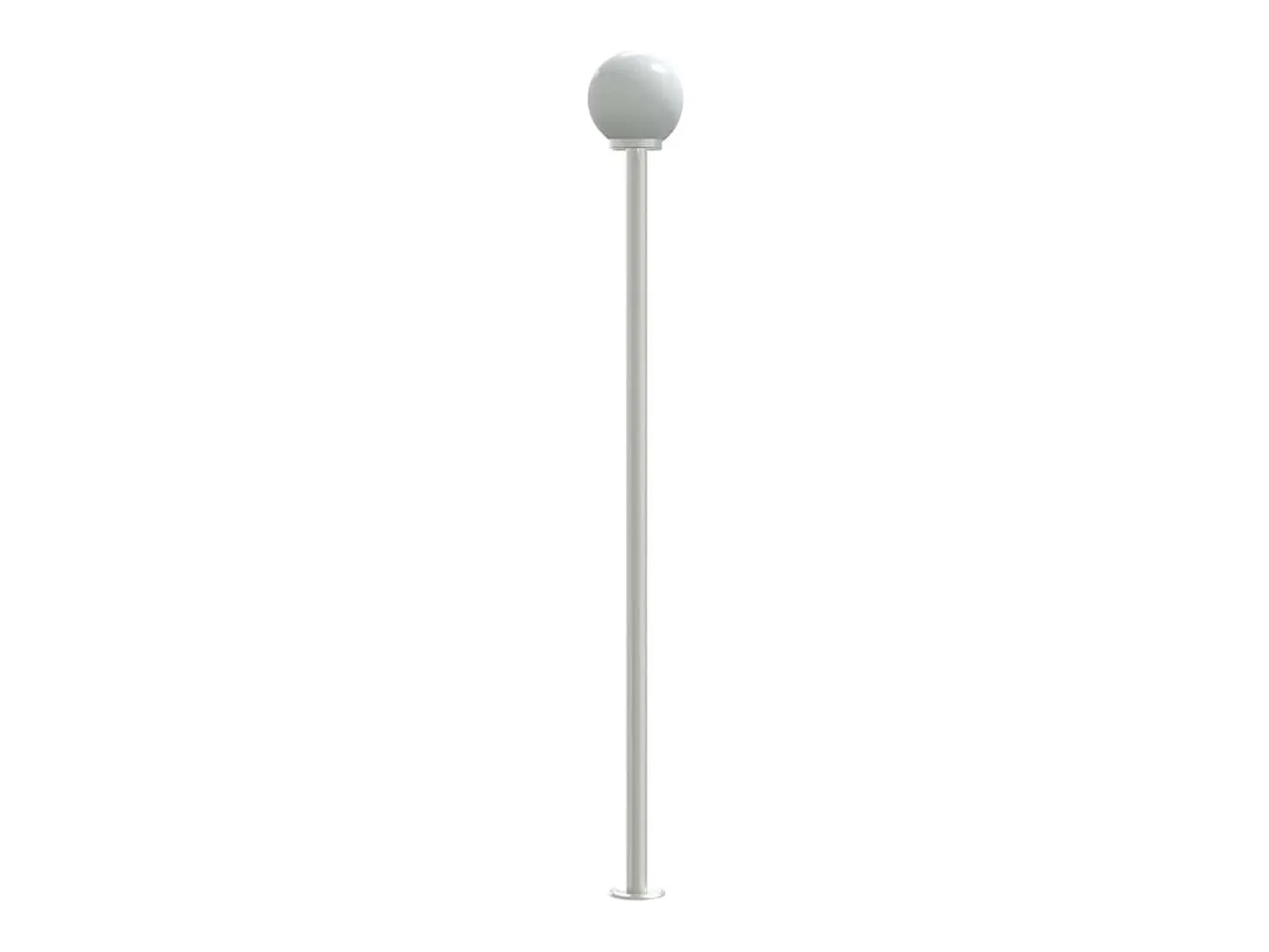 Lámparas de pie para exterior de 3 piezas color plata 215 cm acero inoxidable Plata 02_0042558